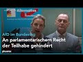 Alice Weidel und Tino Chrupalla zur Klausur der AfD Bundestagsfraktion am 17.01.22