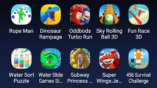 Rope Man, Dinosaur Rampage, Oddbods Turbo Run, Sky Rolling Ball 3D, Fun Race 3D, Water Sort Puzzle screenshot 2