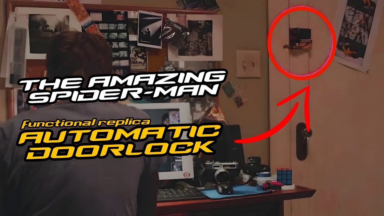 Spiderman Lock The Amazing Spider-Man (2012) Automatic Door lock [functional replica ...