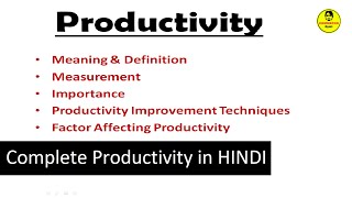 Subject- operation managementthis video includes the following:1.
meaning of productivity 2. seven main factors that affects i. input...