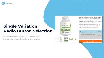 Single Variation Radio Button Selection