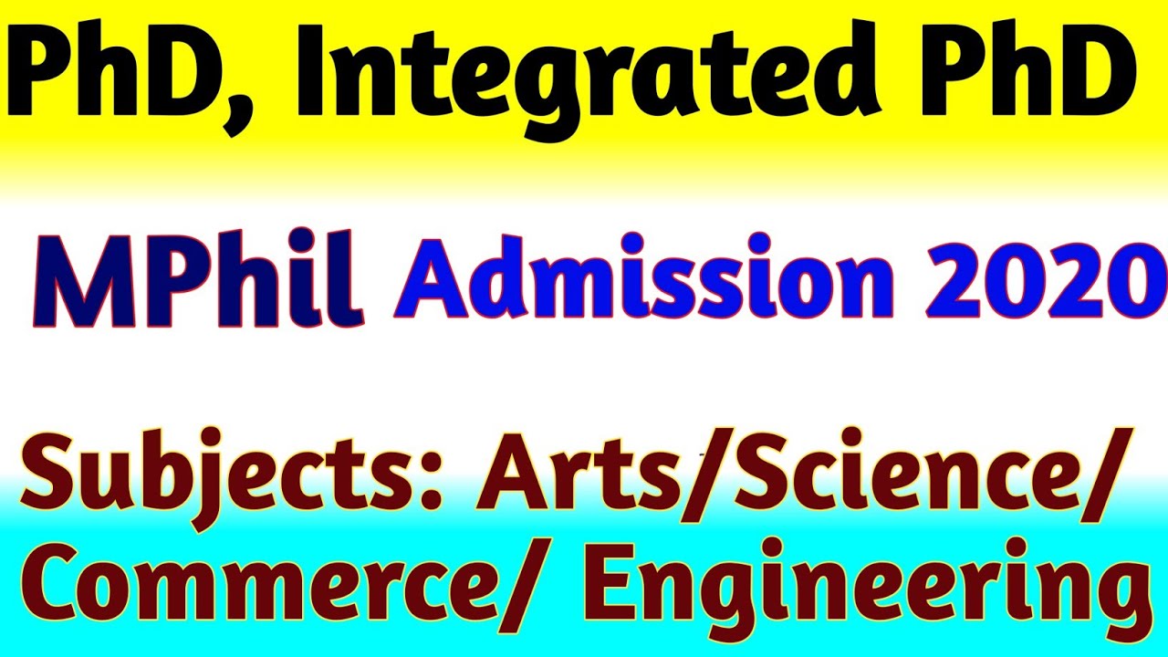 m phil phd integrated programme