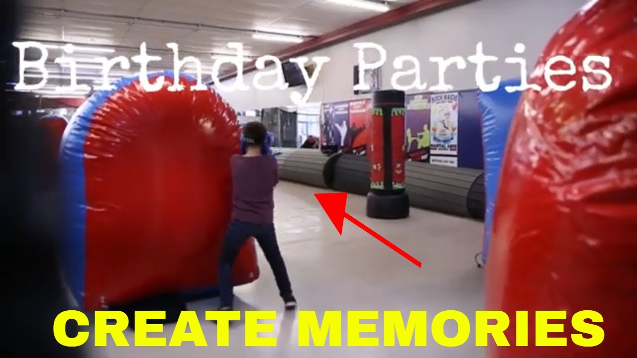 Birthday Party Gellyball Wars, Martial Arts Games, Cake cutting with sword!