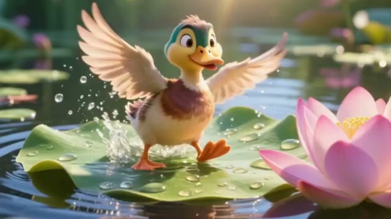 🌧️ Little Duck Dancing in the Rain | Cute Nursery Rhyme for Kids