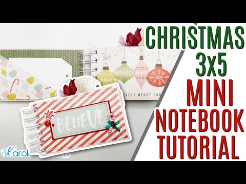 3x5 Mini Notebook Tutorial with Pocket Dividers & Tags Process Video, 5x3 Cinch Bound Mini Notebook