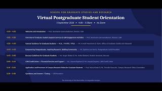 Postgraduate Student Orientation 2026
