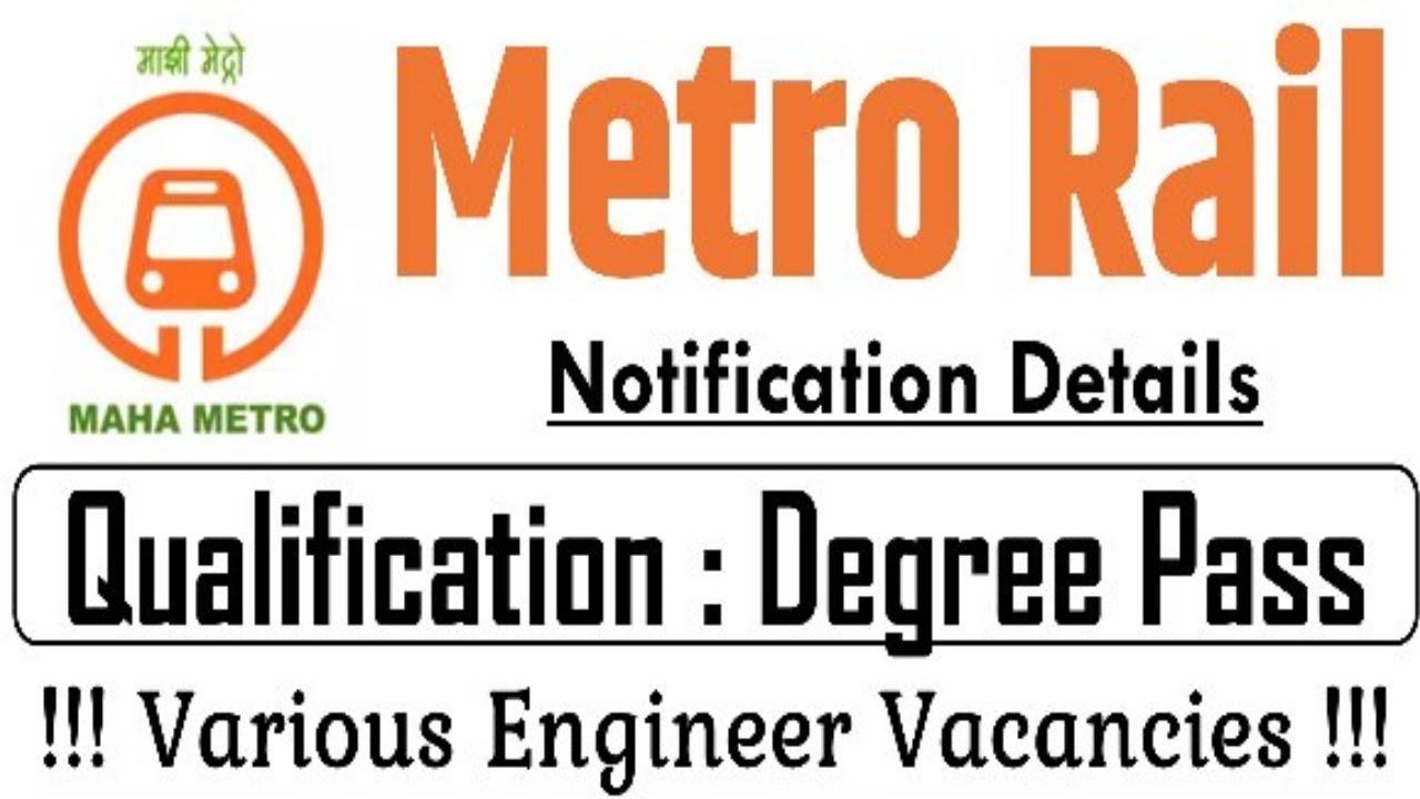 Metro Rail Recruitment 2018 - November Job - Freshers Jobs - Apply Now !