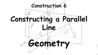 Celebrity Geometry Construction 6 -  Constructing a parallel line  - Saxon Lab 4 Wealth