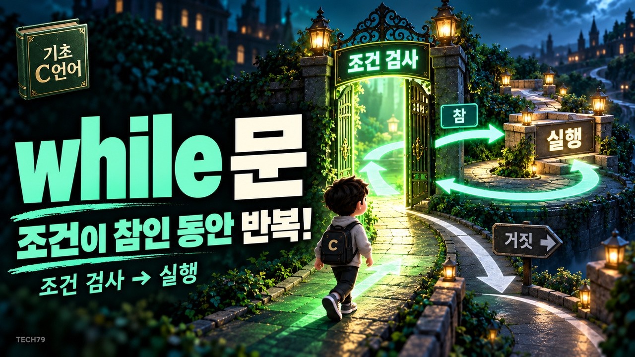 while 문 — 초기식·조건식·증감식의 자리와 무한 루프
