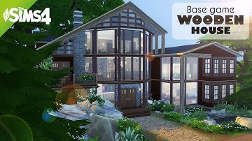 BASE GAME WOODEN HOUSE | Sims 4 House Build | No CC | Stop Motion