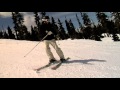 Ski lesson side slip exercise to improve your pivoting and edging skills