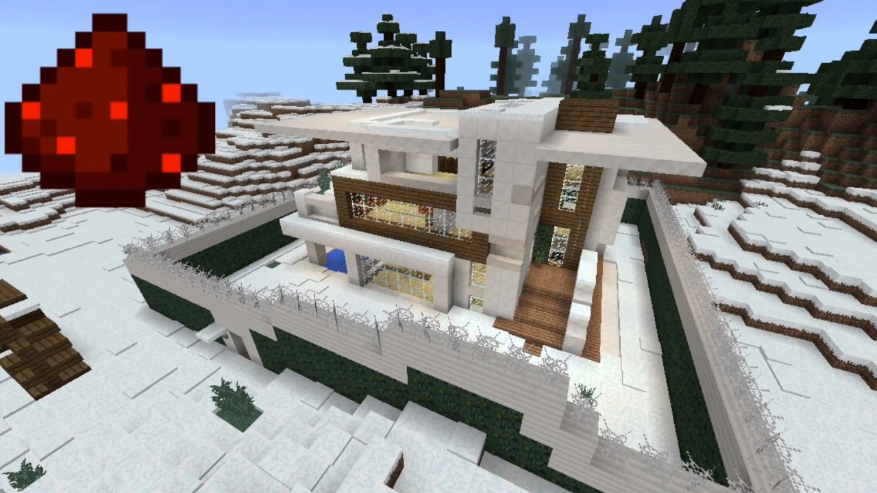 Редстоун дом карта для майнкрафт