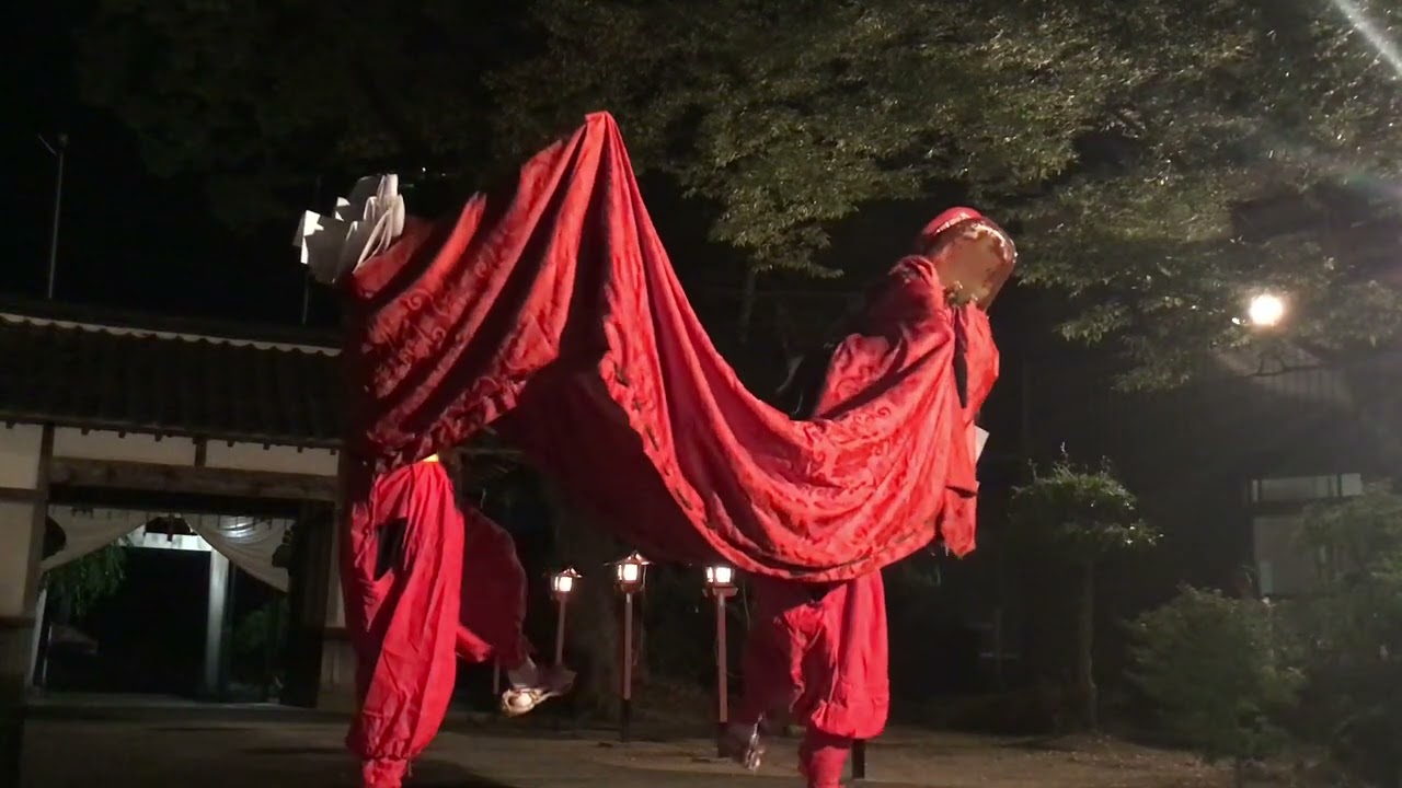 鳥取県鳥取市古海(八幡宮獅子連)秋祭別視