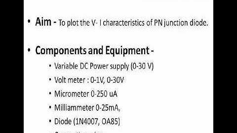 EDC Lab 1 PN Junction Diode Characteristics