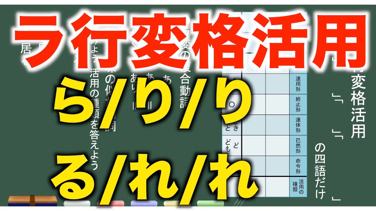 レベル６ ナ行変格活用 ラ行変格活用とは 放課後の自習室 自由な時間と場所で学べる
