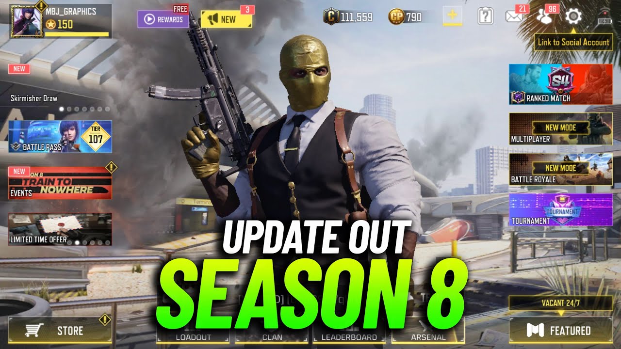 Season 8 Update out CODM - Train to Nowhere (New ADS Watch Button ...