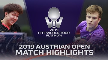 Wang Chuqin vs Vladimir Sidorenko | 2019 ITTF Austrian Open Highlights (Pre)