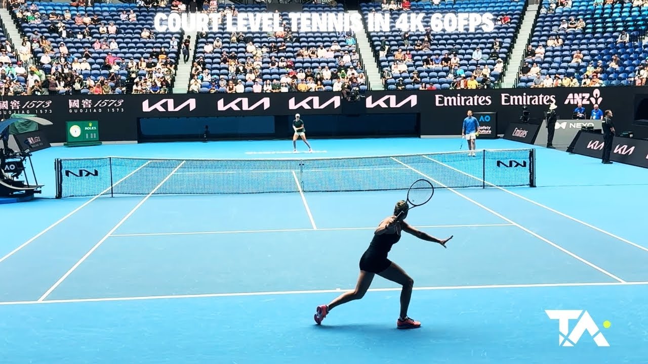 AO26: Sabalenka vs Swiatek: Court Level Striking & Volleys 4K 60FPS