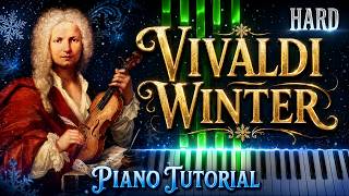 Vivaldi  Winter Rousseau Version Hard Piano Tutorial