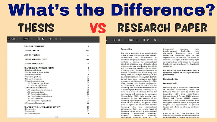 What Is the Difference Between a Thesis and a Research Paper