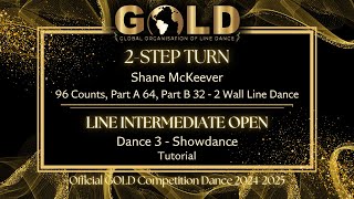 GOLD 2024 Line Intermediate Open - Dance 3: Showdance 2-Step Turn - Tutorial without music