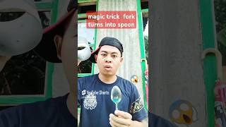 Super cool magic trick 🔥🔥🔥 fork turns into spoon #shortvideo #magic  #fyp #shorts