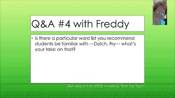 Q4-Hiebert: Role of Word Lists