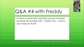 Q4-Hiebert: Role of Word Lists
