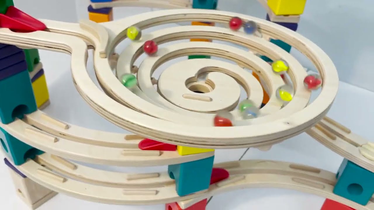 Marble Run Race ASMR ☆ HABA Slope, Dump Truck & Garbage Truck #5
