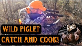 Catch and cook wild piglet