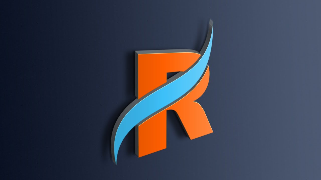 R professional logo design in Adobe Illustrator | Text Logo Design Tips and Techniques"