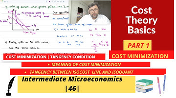 [Cost Theory Basics] Meaning of Cost Minimisation | Tangency between Isocost Line and Isoquant |46|