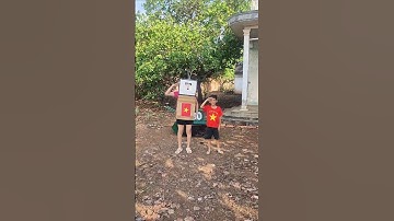 robot tivi du trend bên xe tăng 390 #shorts