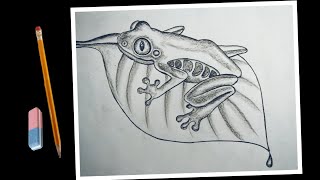 How to draw frog easy step by step for beginners… Frog drawing easy step by step screenshot 3