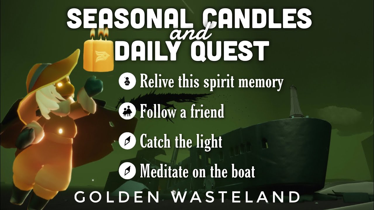 Seasonal Candles + Daily Quest in Golden Wasteland sky children of