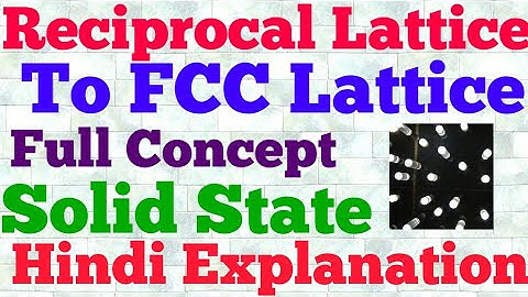 reciprocal lattice to fcc lattice (hindi)