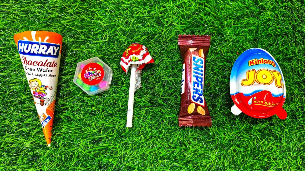 ASMR Unboxing: Chocolate Cone, Snipers Bar, Lollipop & Surprise Egg | Satisfying Sounds