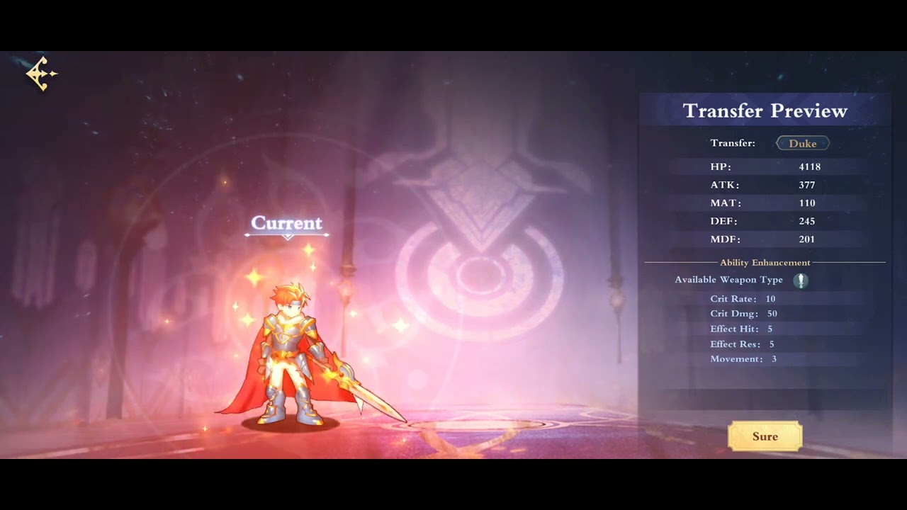 SSR Eric First Transfer - Fate Fantasy