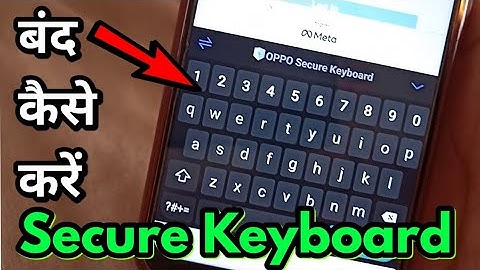 How To Turn Off Secure Keyboard || secure keyboard ko disable kaise kare
