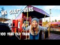 TINY TRAIN HOME! - We slept in a 100 year old train Caboose
