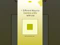 Different Ways to Center a Div 🟨 with CSS #css #webdeveloper #csstricks #centerdiv #coding #htmlcss