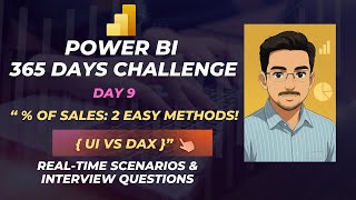 📊Power BI 365 Challenge Day 9 | % of Sales Using Quick UI Method & DAX