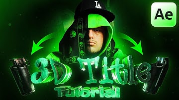 INSANE 3D TITLE CARD for your Music Videos! (After effects)