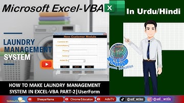 How to make Laundry Management System in Excel-VBA|Part-2|Customer Data Entry User Form