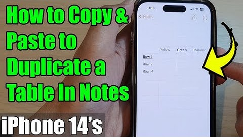 iPhone 14/14 Pro Max: How to Copy & Paste to Duplicate a Table In Notes