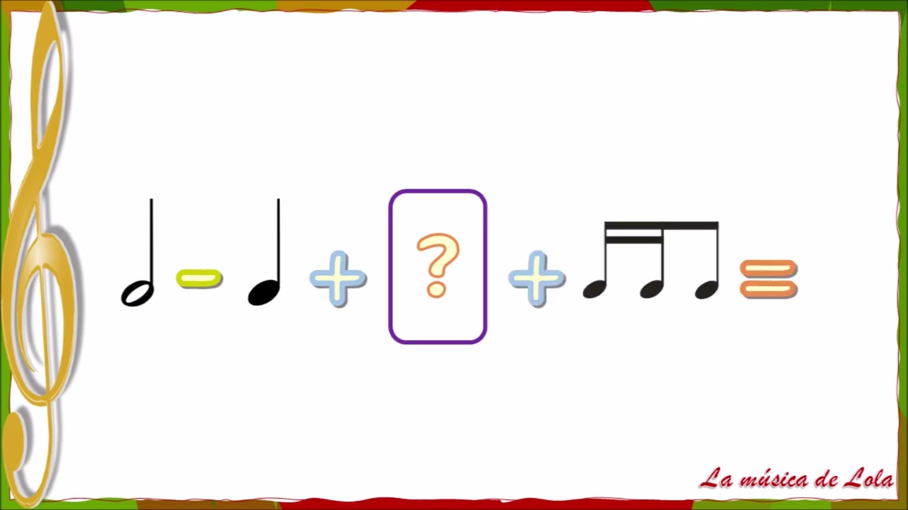 SUMAS Y RESTAS CON FIGURAS MUSICALES (II) Redonda, blanca, negra