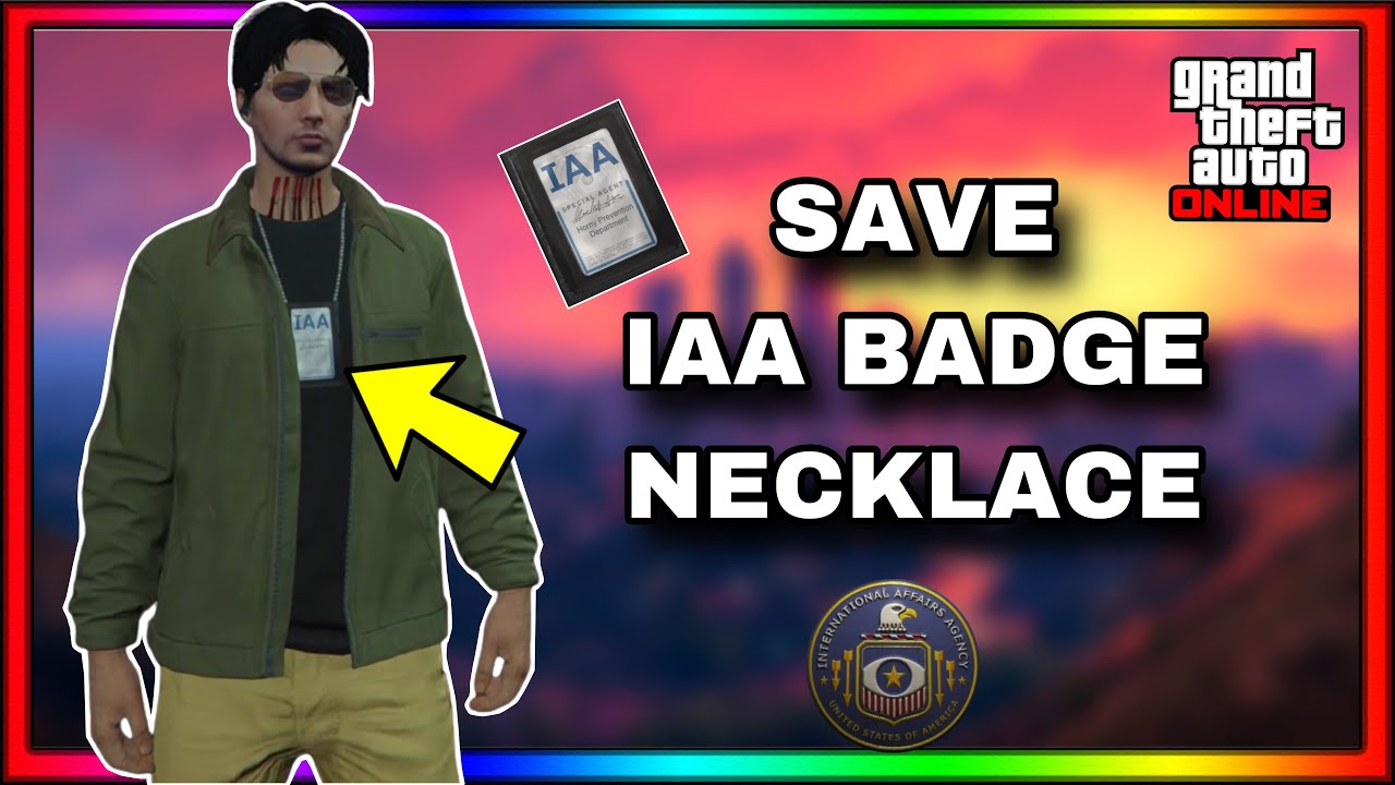 GTA 5 ONLINE UPDATE SOLO HOW TO SAVE IAA BADGE NECKLACE TUTORIAL (NO