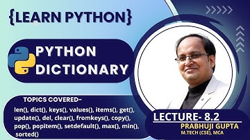 Python Dictionary Tutorial: All Key Functions Explained! | Lecture 8.2