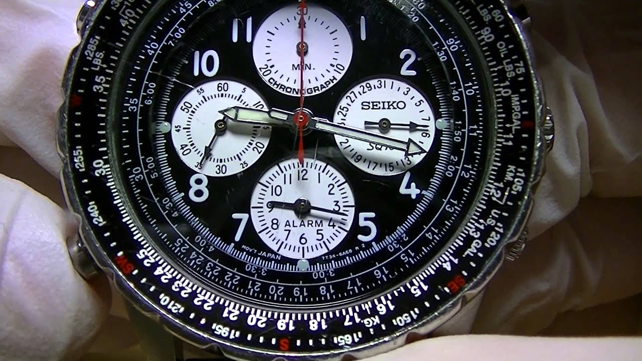 Seiko 7T34-6A90: Alarm function - YouTube