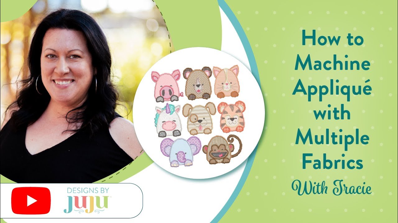 How to do Machine Appliqué with Multiple Fabrics | Designs by JuJu